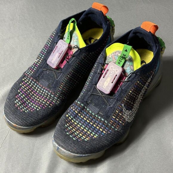 Nike Shoes Men 7Air VaporMax 2020 Flyknit Deep Royal Blue Multi CJ6740-400 - Picture 1 of 10